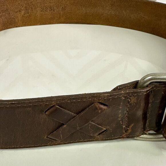 Eddie Bauer Brown Leather Belt Size M Made in the USA - Picture 7 of 8